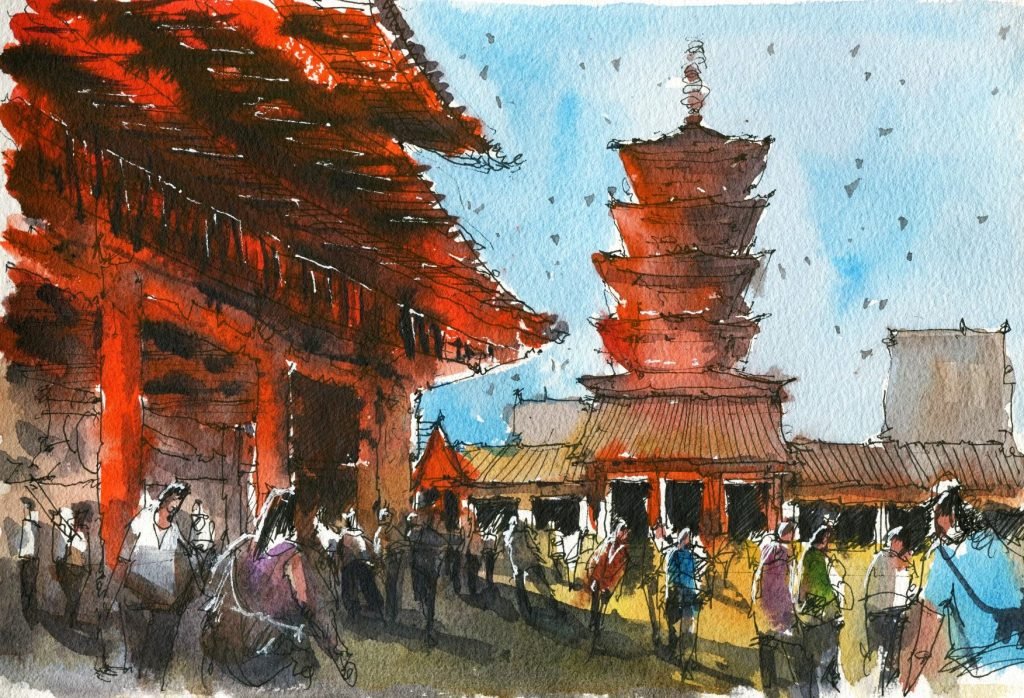 Inktober Sketching - Tokyo and Italy