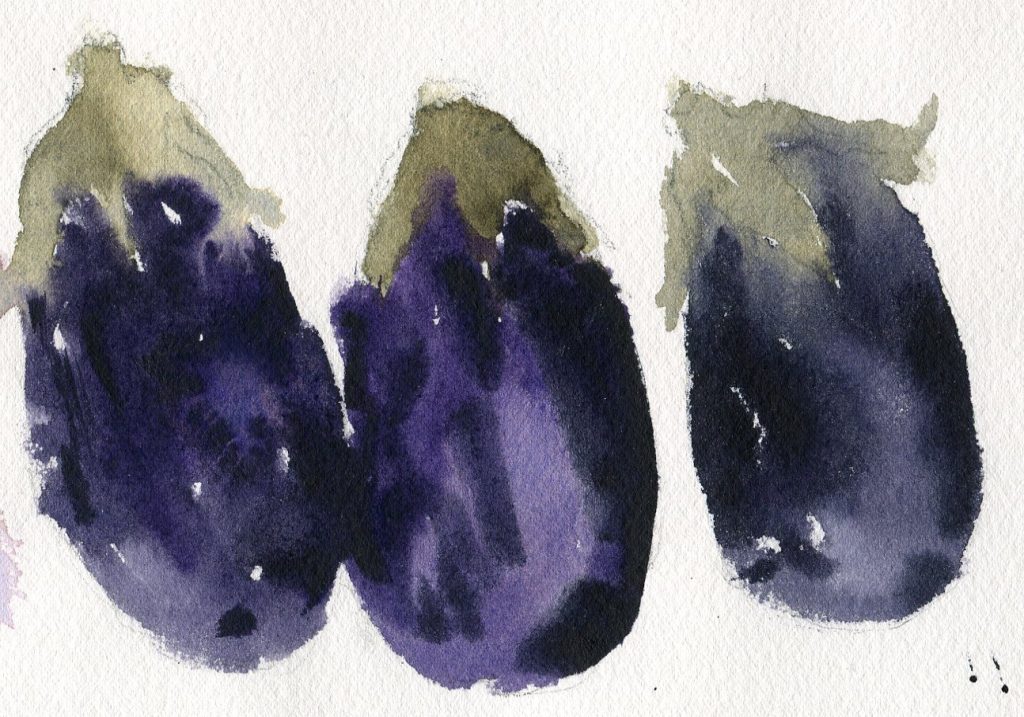 Daniel Smith Imperial Purple: Painting Grapes and Eggplants