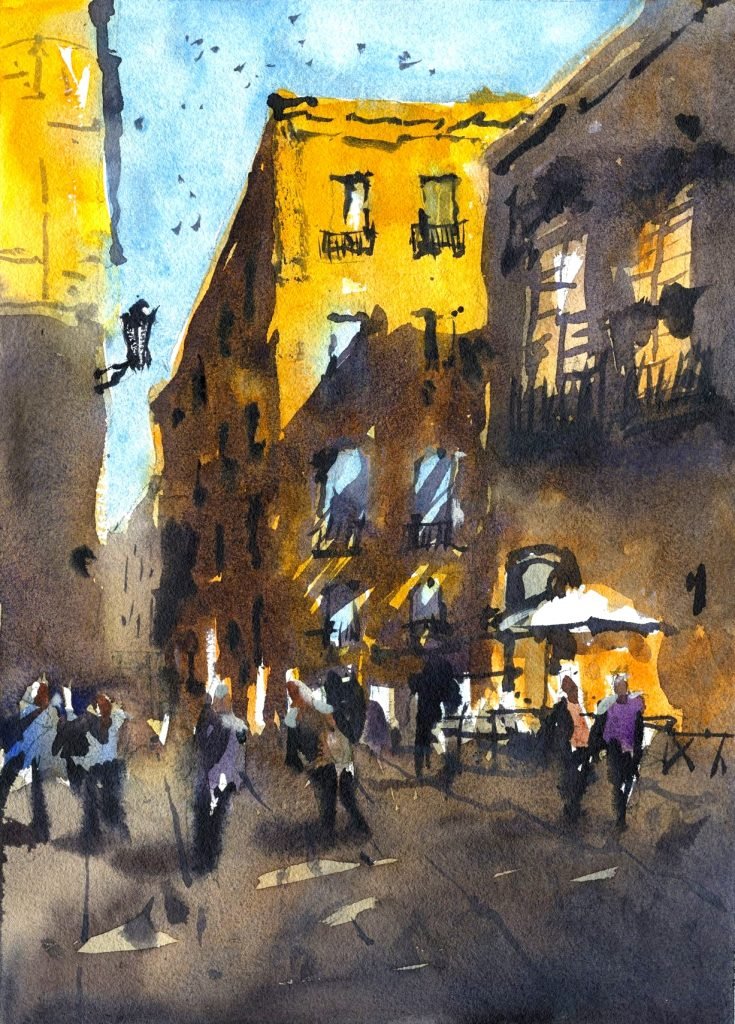 Easy Loose Watercolor Painting: Paint Italy (Lecce, Solento)