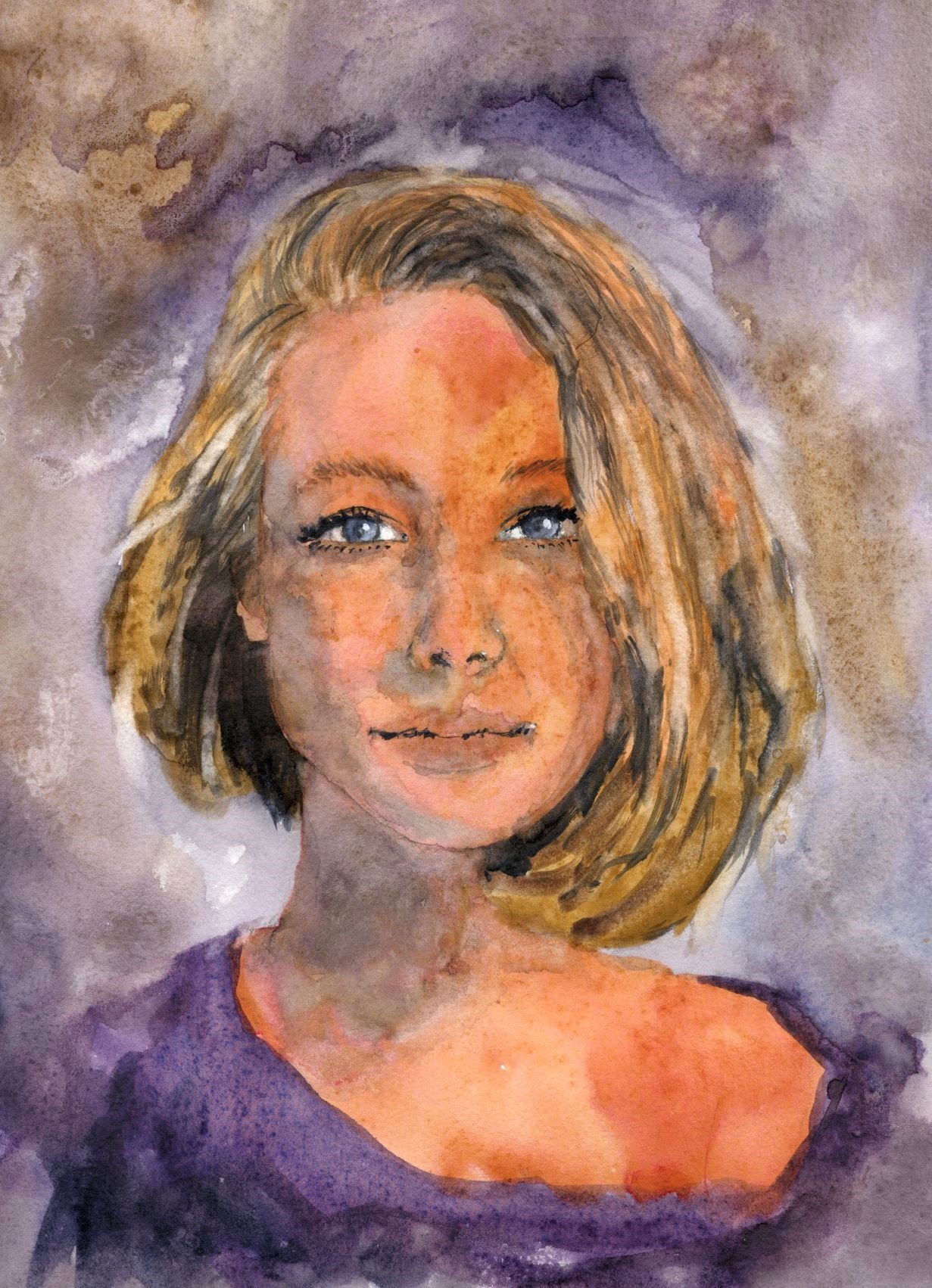Watercolor Painting Portrait